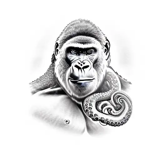 Bjj Gorilla With Backmount Choking Octopus