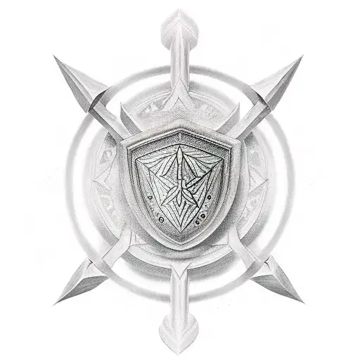 Warrior Holdig Shield