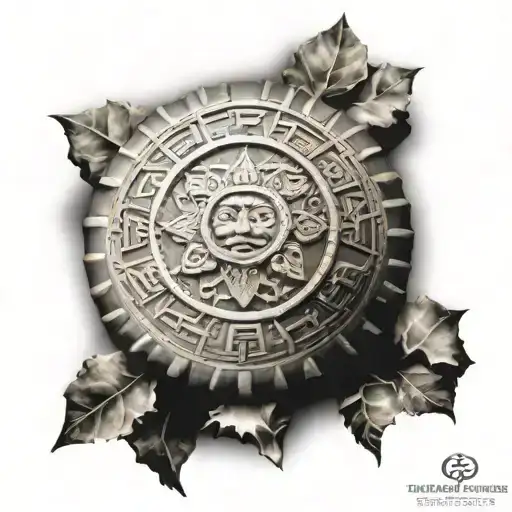 Aztec Calendar Surrounded