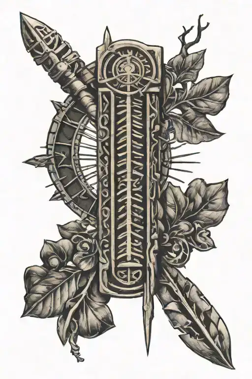Choctow Tribal And Irish Ogham Ancient