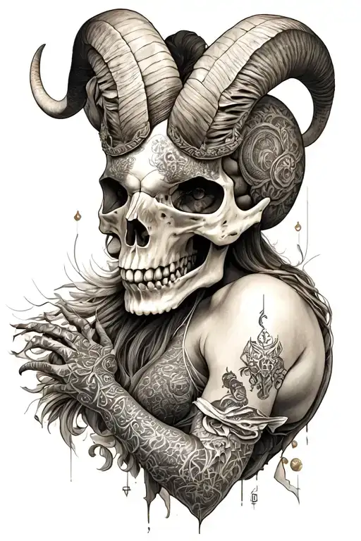 Skull Aries Zodiac