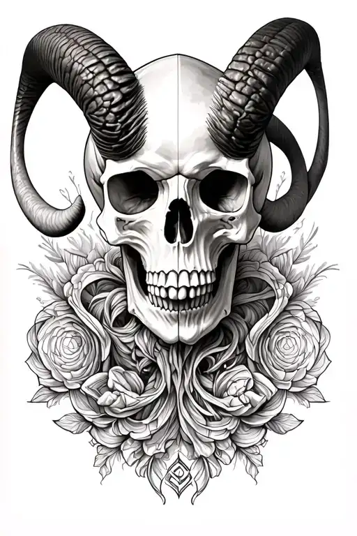 Skull Aries Zodiac