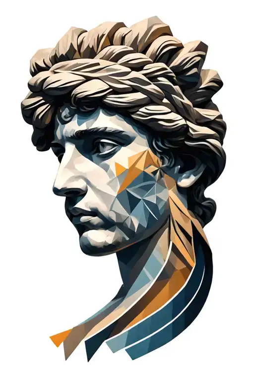 Geometric Micro Realism Greek Tattoo Design