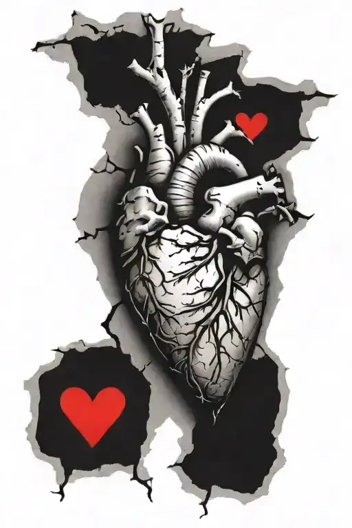 Concrete Wall Broken Heart