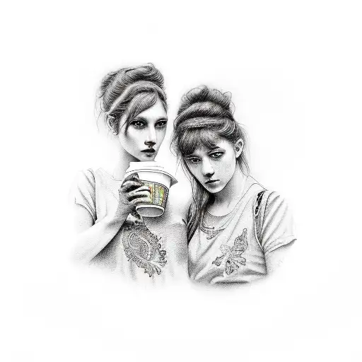 Two Girls In The Coffee House
