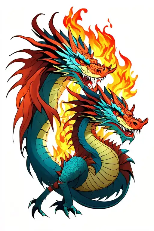 Ran And Shaw The Fire Dragons From Avatar The Last Airbender