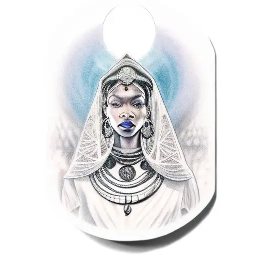 Black Woman High Priestess Tarot