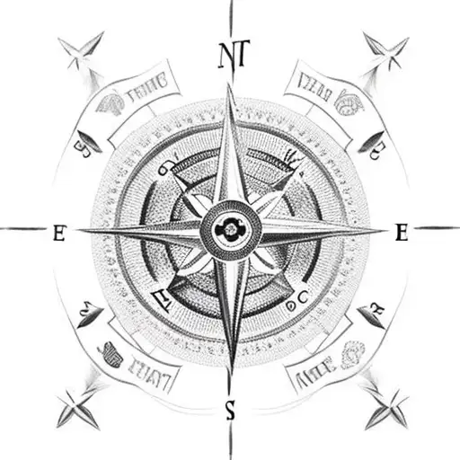 Family Tree With Eagle And Compass