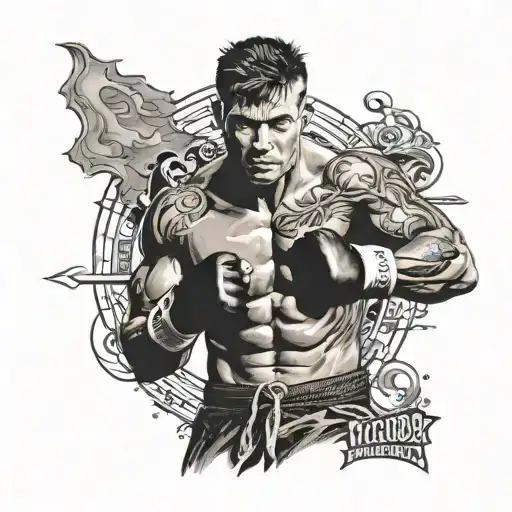 Shoulder Tattoo For A Kickboxer To Hide A Scar