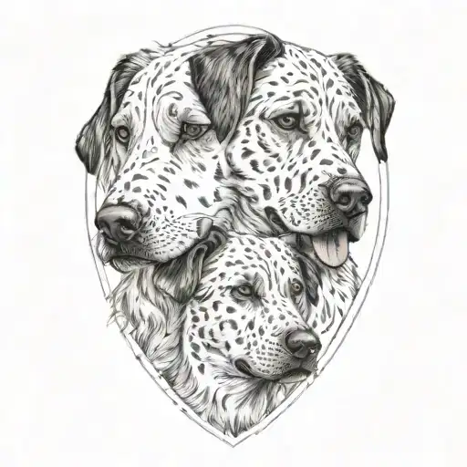 Dog Sitting Side By Side