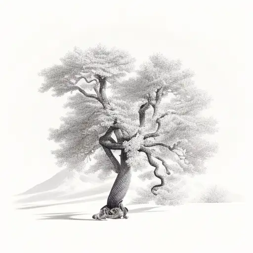 Tree With A Curvy Trunk