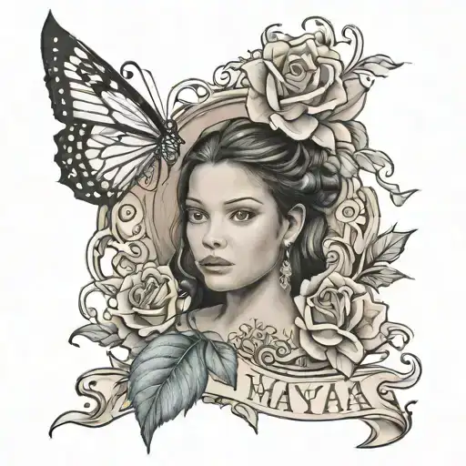 Tattoo Of My Daughter Name Tattoo Maya Valentina