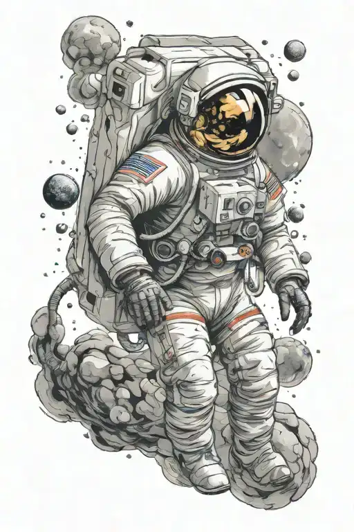 Astronaut Stranded In The Galaxy Filled
