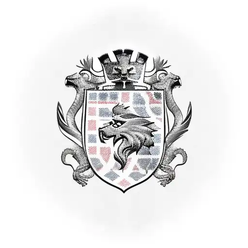 Coat Of Arms England Three Lions And New Zealand Ferns