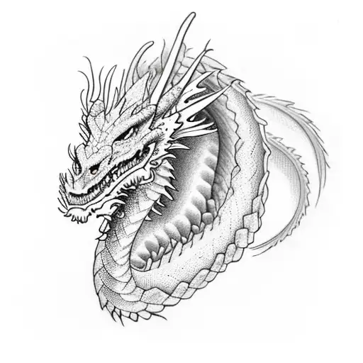 Dragon With Zoe Written In It