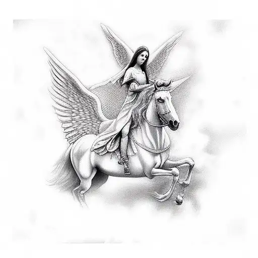 Angels On Horses Coming Out Heaven
