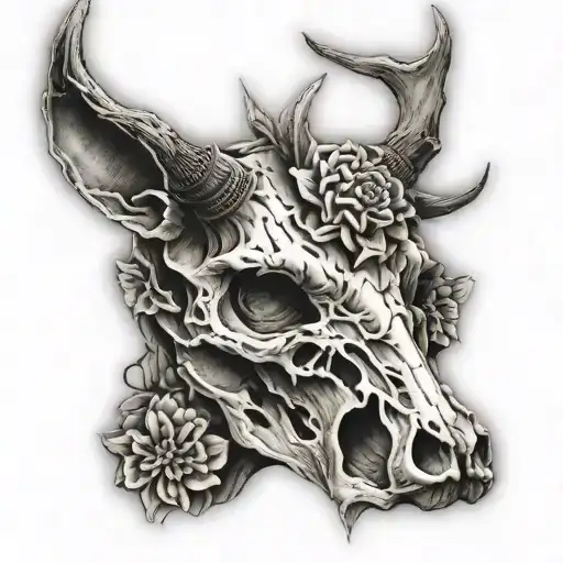 Stag Skull Face