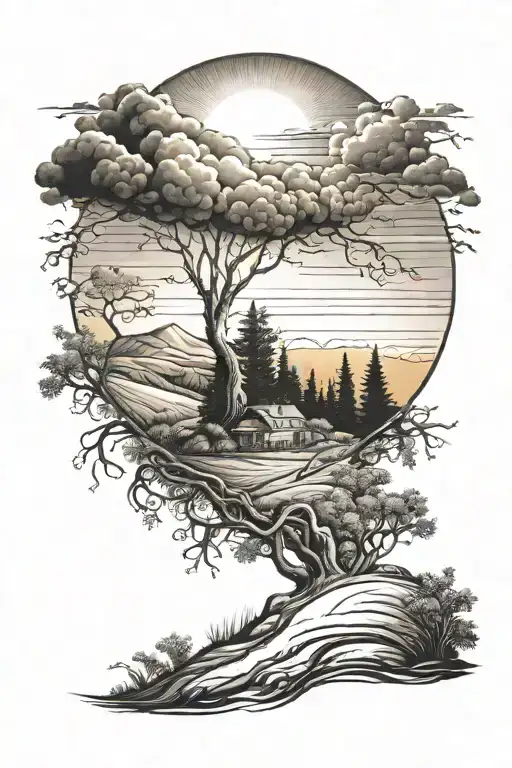 Rolling Hillside Sun Shining