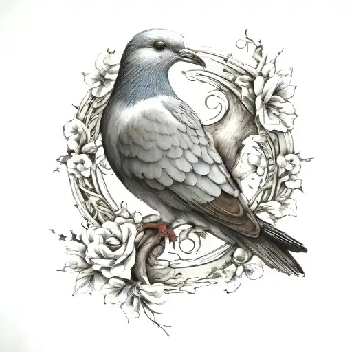 Horseshoe Dove Between Legs