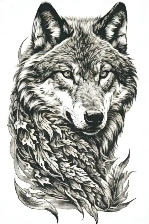 Fierce Wolf Head