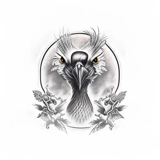 A Furious Crow With A Bottle Of Wine