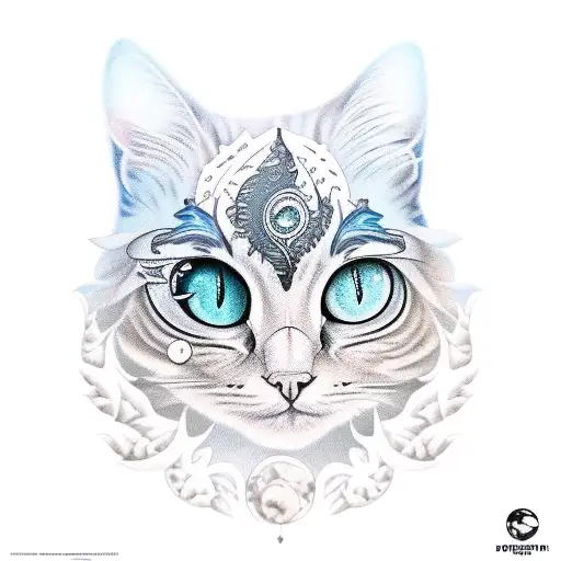 Birds Leaves Moon Cat