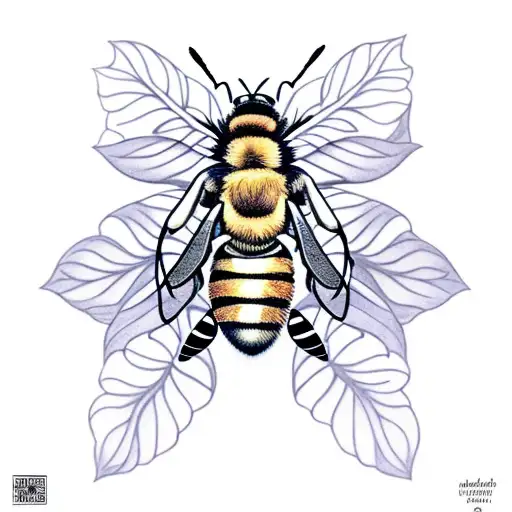 Woman Flowers Leaves Bee