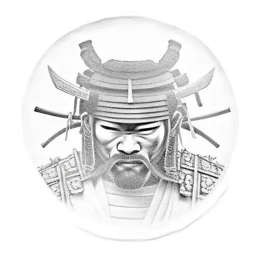 Samurai Standing In Front Of A Old Building