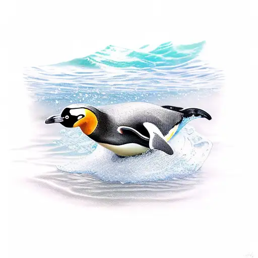 Penguin Swimming Realistic