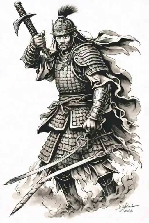 Warrior Samurai W Masce With Fenix