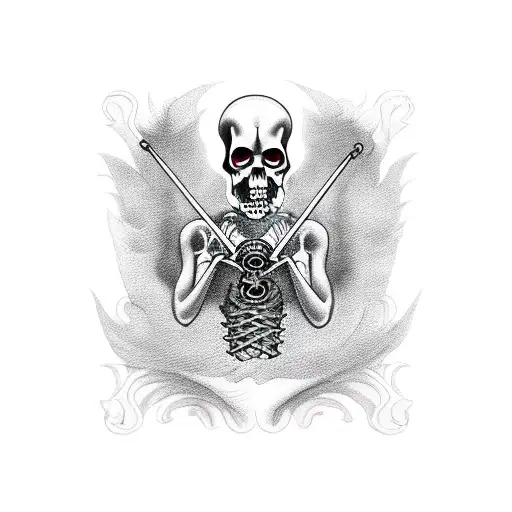 Grim Reaper Holding Hourglass