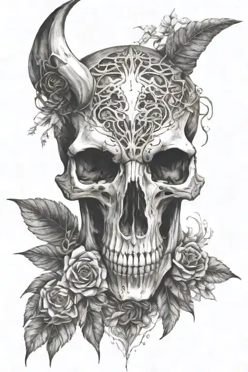 Animal Skull Surrounded Stylus Femme