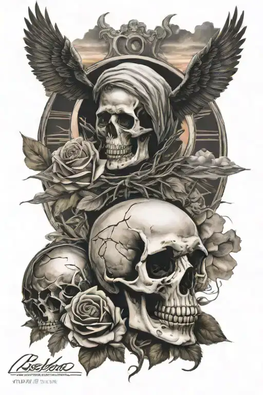 Death And Sunset Sky