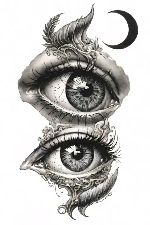 Eye Above A Half Moon