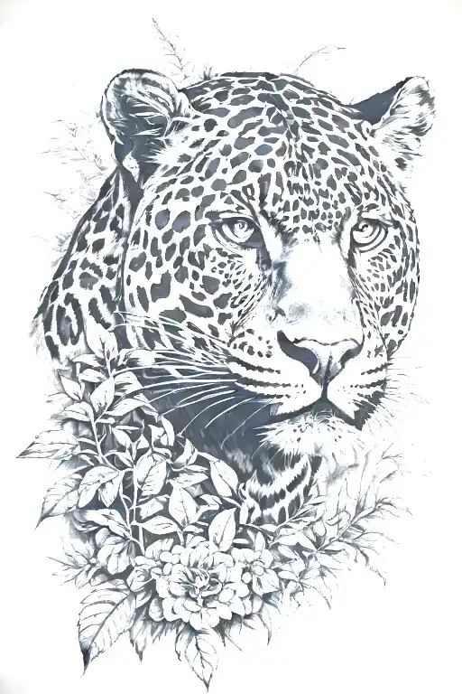 Black Jaguar In Forest