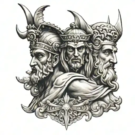 Rimsike Gods Of Greece On Leg