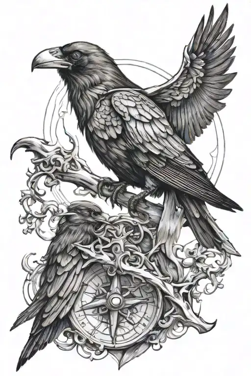 A Crow With The Odin's Spear
