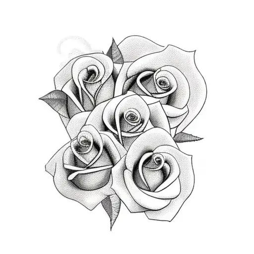 Dove With 3 Roses Horizontal