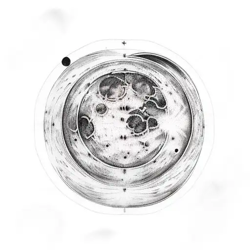 Leonardo Da Vinci Themed Map Of The Moon