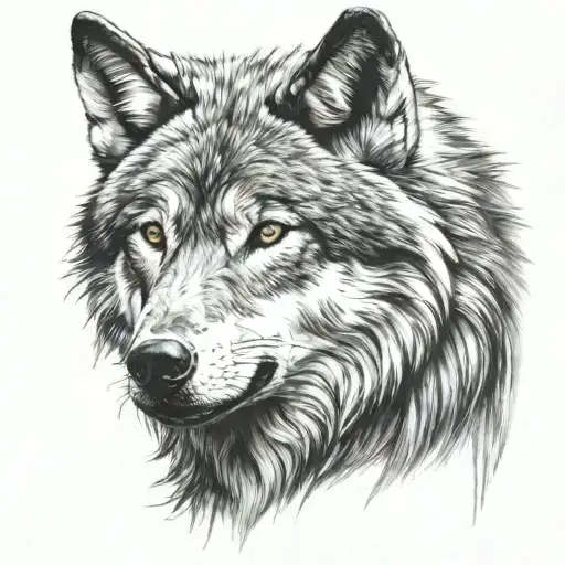 Wolf Face Side Profile