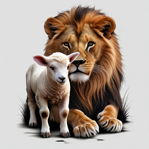 Lion and lamb Tattoo idea