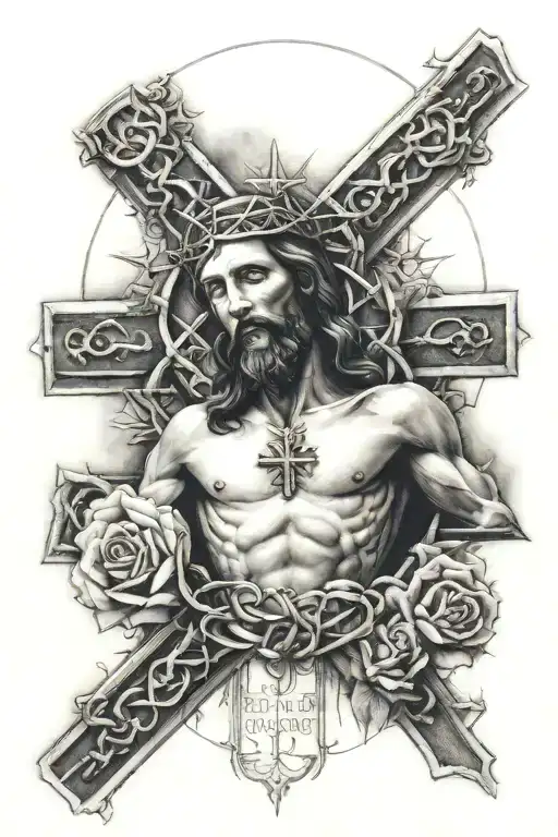 Jesus Christ Cross Combined