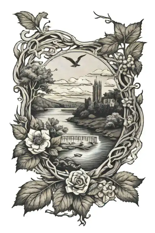 State Of Virginia With A Virginia Tech Symbol Intertwined