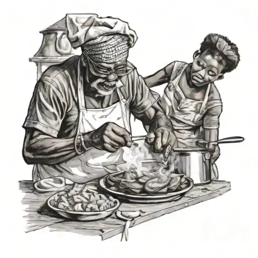 A Black American Veteran Cooking A Traditional Family Recipe From Africa