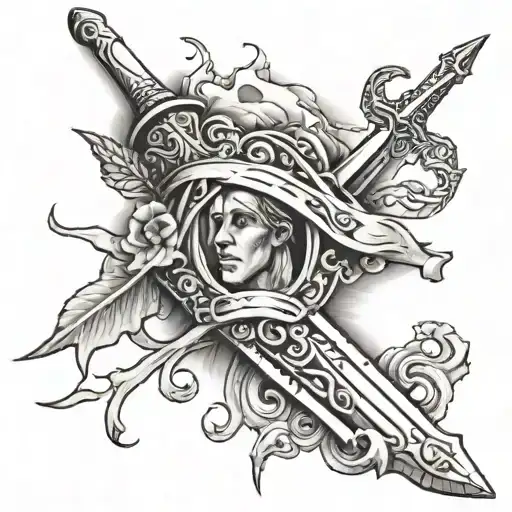 Long Broken Sword And Mark -21G