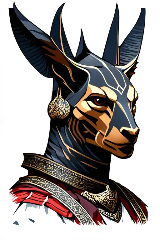 Anubis As A Samurai Warrior