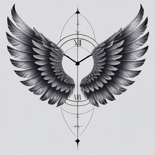 Silver Wings of Time Tattoo idea