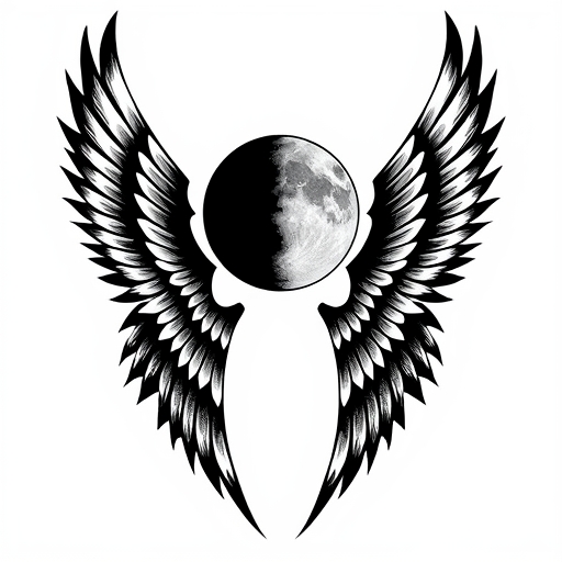 Lunar Wings Tattoo idea