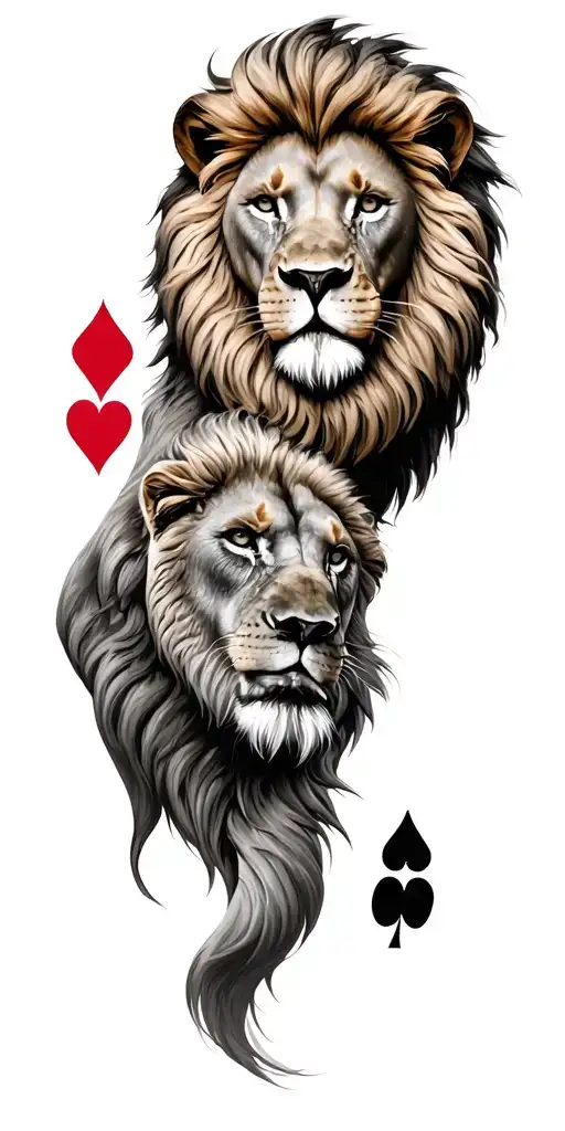 Lion Gladiator Ace Of Spades Love Family