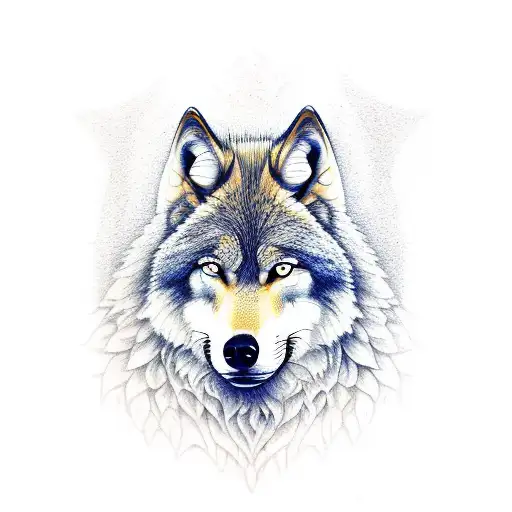 Strong Momma Wolf With Scenery